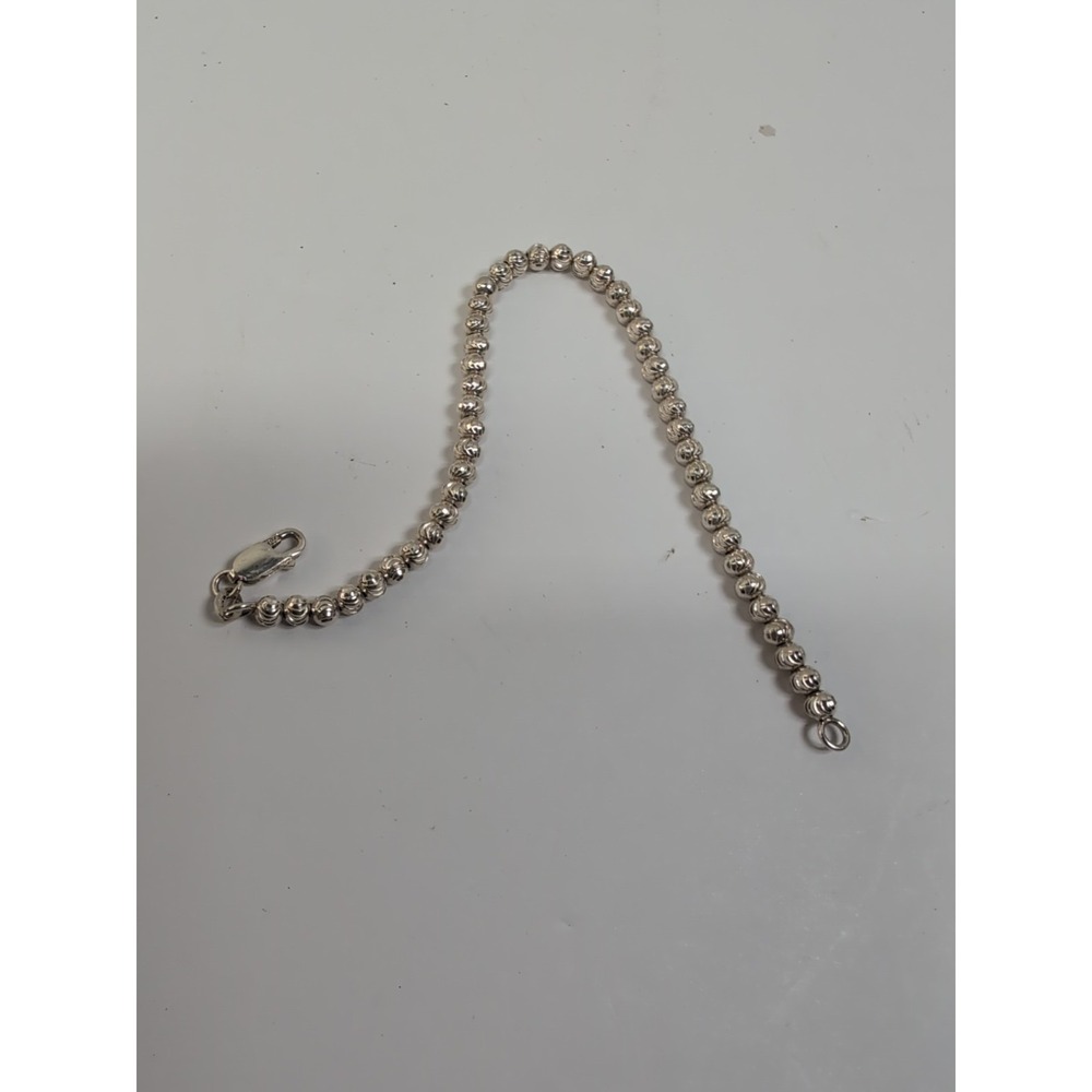 925 RL Sterling Silver Ball Bead Chain Bracelet 7in - Picture 4 of 7